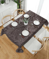 100% Cotton Half Panama Printed Fabric / Canvas printed Fabric / Grey White Leaves Digital Print Fabric - G.k Fashion Fabrics