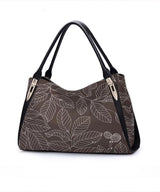 100% Cotton Half Panama Printed Fabric / Canvas printed Fabric / Grey White Leaves Digital Print Fabric - G.k Fashion Fabrics