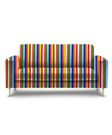 100% Cotton Half Panama Printed Fabric / Canvas printed Fabric / Multi - Color Stripe Digital Print Fabric - G.k Fashion Fabrics