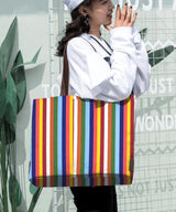 100% Cotton Half Panama Printed Fabric / Canvas printed Fabric / Multi - Color Stripe Digital Print Fabric - G.k Fashion Fabrics