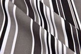 100% Cotton Half Panama Printed Fabric / Canvas printed Fabric / Multi Shape Grey Striped Digital Print Fabric - G.k Fashion Fabrics