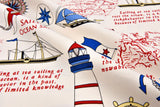 100% Cotton Half Panama Printed Fabric / Canvas printed Fabric / Ocean Sailing Digital Print Fabric - G.k Fashion Fabrics