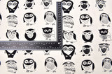 100% Cotton Half Panama Printed Fabric / Canvas printed Fabric / Owl Digital Print Fabric - G.k Fashion Fabrics