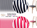 100% Cotton Half Panama Printed Fabric / Canvas printed Fabric / Pin Striped Digital Print Fabric - G.k Fashion Fabrics