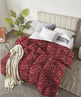 100% Cotton Half Panama Printed Fabric / Canvas printed Fabric / Red Botanical Digital Print Fabric - G.k Fashion Fabrics