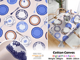 100% Cotton Half Panama Printed Fabric / Canvas printed Fabric / Utensil Digital Print Fabric - G.k Fashion Fabrics