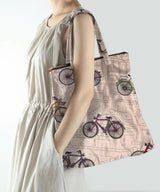 100% Cotton Half Panama Printed Fabric / Canvas printed Fabric / Vintage Bicycle Digital Print Fabric - G.k Fashion Fabrics