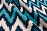 100% Cotton Half Panama Printed Fabric / Canvas printed Fabric / Zig Zag Natural Digital Print Fabric - G.k Fashion Fabrics
