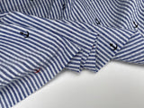 100% Cotton Seersucker Anchor Stripes Fabric - G.k Fashion Fabrics seersucker
