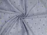 100% Cotton Seersucker Anchor Stripes Fabric - G.k Fashion Fabrics seersucker
