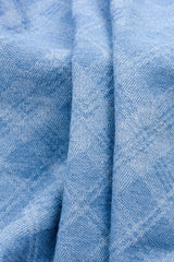 100% Cotton Washed Denim Plaid Jacquard Fabric - G.k Fashion Fabrics denim