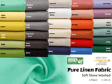 100% Pure Linen Stone Washed Fabric - G.k Fashion Fabrics fabric