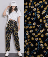 100% Viscose Poplin - Daisy Floral Print Fabric - 61046 - G.k Fashion Fabrics viscose