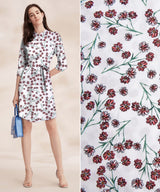 100% Viscose Poplin - Daisy Floral Print Fabric - 61046 - G.k Fashion Fabrics viscose