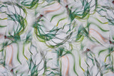 100 % Viscose Poplin Digital Print Fabric - 1025 - G.k Fashion Fabrics Green Tea - 6 / Price per Half Yard viscose