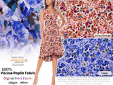 100 % Viscose Poplin Digital Print Fabric - 1049 - G.k Fashion Fabrics viscose