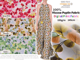 100 % Viscose Poplin Digital Print Fabric - 1053 - G.k Fashion Fabrics viscose