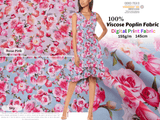 100 % Viscose Poplin Digital Print Fabric - 1080 - G.k Fashion Fabrics viscose