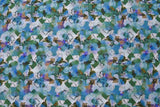 100 % Viscose Poplin Digital Print Fabric - 1085 - G.k Fashion Fabrics Green - 3 / Price per Half Yard viscose