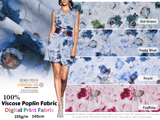 100 % Viscose Poplin Digital Print Fabric - 1092 - G.k Fashion Fabrics viscose