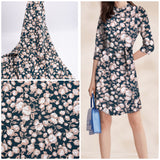 100% Viscose Poplin -Fields Of Daisies Print Fabric - 61017 - G.k Fashion Fabrics viscose