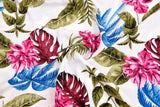100% Viscose Poplin - Tropical Garden Floral Print Fabric - 61047 - G.k Fashion Fabrics viscose
