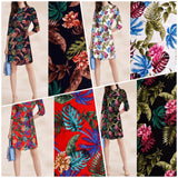 100% Viscose Poplin - Tropical Garden Floral Print Fabric - 61047 - G.k Fashion Fabrics viscose