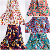 100% Viscose Poplin - Tropical Leaves Print Fabric - 61007 - G.k Fashion Fabrics viscose