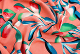 100% Viscose Poplin - Tropical Leaves Print Fabric - 61007 - G.k Fashion Fabrics viscose