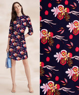 100% Viscose Poplin - Vintage Floral Print Fabric - 61005 - G.k Fashion Fabrics viscose