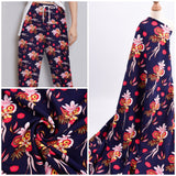 100% Viscose Poplin - Vintage Floral Print Fabric - 61005 - G.k Fashion Fabrics viscose