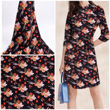 100% Viscose Poplin - Vintage Floral Print Fabric - 61005 - G.k Fashion Fabrics viscose