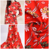 100% Viscose Poplin - Vintage Floral Print Fabric - 61005 - G.k Fashion Fabrics viscose