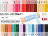12mm Satin Piping Lip Cord Edge Trim - 3mm Width - G.k Fashion Fabrics