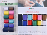 12 pieces sewing threads pack - G.k Fashion Fabrics Thread & Yarn Spools