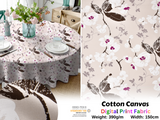 100% Cotton Half Panama Printed Fabric / Canvas printed Fabric / Natural Flowers Digital Print Fabric - G.k Fashion Fabrics