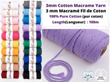 3 mm Cotton Macrame Yarn - G.k Fashion Fabrics