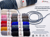 3 Ply Wool Acrylic Yarn - G.k Fashion Fabrics