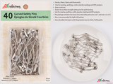 Curved Safety Pins 40 in the pack - G.k Fashion Fabrics Pins