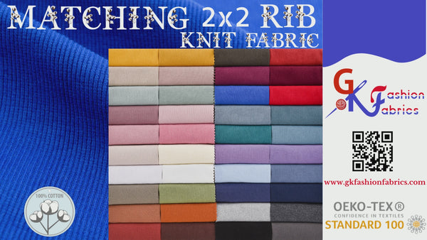 Ribbed Knitted Cotton Stretch Tubular Trim Cuffing jersey Fabric