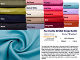 7oz matte Bridal Crepe Satin Fabric - G.k Fashion Fabrics satin