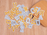 Alphabet, Gold, Silver Letters Patch (2 Pieces Pack) Iron on , Sew on, Embroidered patches. - GK 53 - G.k Fashion Fabrics