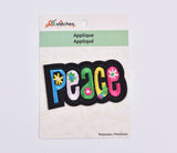 Peace Embroidery Iron on Patch - G.k Fashion Fabrics