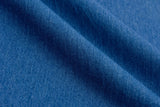 9oz Heavy Washed Denim with Spandex Fabric - G.k Fashion Fabrics Medium Indigo Blue / Price per Half Yard denim