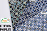 Ethnic Tile Print - Washed 100% Cotton Poplin - 8102 - G.k Fashion Fabrics cotton poplin