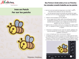Bee Patches on Iron (2 Piece per Pack) - G.k Fashion Fabrics Patches