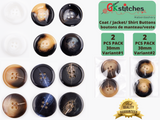 Four Hole Jacket Buttons - G.k Fashion Fabrics Buttons
