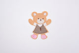 Teddy Bear Patch (2 Pieces Pack) Iron on , Sew on, Embroidered patches. - G.k Fashion Fabrics