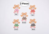 Teddy Bear Patch (2 Pieces Pack) Iron on , Sew on, Embroidered patches. - G.k Fashion Fabrics
