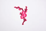Cherry Blossom Patch (2 Pieces Pack) Iron on , Sew on, Embroidered patches. - G.k Fashion Fabrics